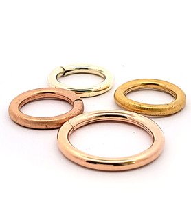Chain connector (chain clasp) round L, silver rose gold-plated  - 4