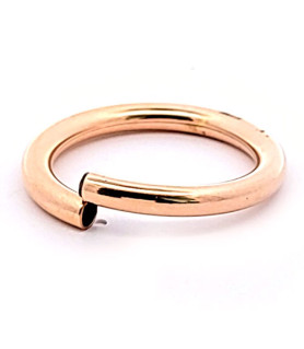 Chain connector (chain clasp) round L, silver rose gold-plated  - 2
