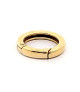 Chain link with flap round, silver gold-plated  - 1
