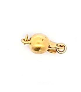 Round clasp 6 mm, silver gold-plated satin finish  - 3
