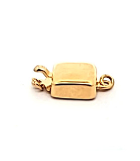 Square single clasp, silver gold-plated  - 1