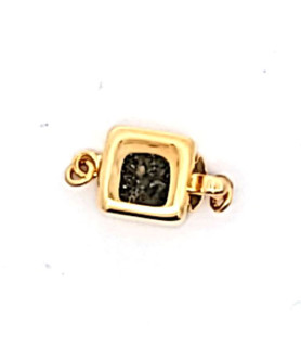 Square single clasp, silver gold-plated  - 2
