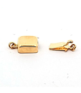 Square single clasp, silver gold-plated  - 3