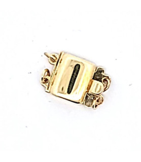 Square double clasp, silver gold-plated  - 3