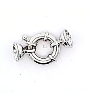 Spring ring clasp SPR 14/8, silver rhodium-plated  - 2