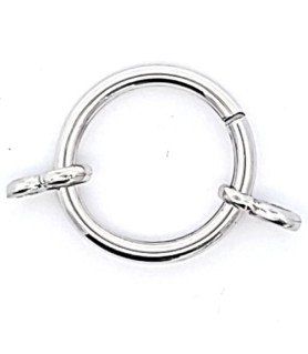 Spring ring clasp 23 mm, silver rhodium-plated  - 2