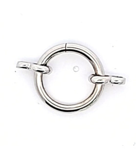 Spring ring clasp 17 mm, silver rhodium-plated  - 2