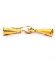 Tulip clasp, silver gold-plated  - 1