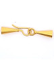 Clasp tulip, silver gold-plated satin finish  - 1