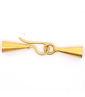 Clasp tulip, silver gold-plated satin finish  - 1