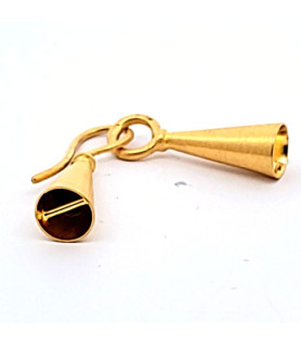 Clasp tulip, silver gold-plated satin finish  - 3
