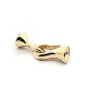 Mini hook clasp, silver gold-plated  - 1