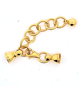 Chain clasp with calottes, silver gold-plated  - 3