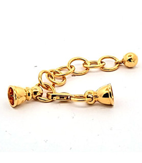 Chain clasp with calottes, silver gold-plated  - 2