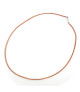 Leather necklace with silver clasp, beige  - 1