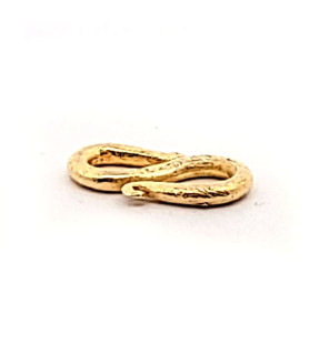 S-clasp 12 mm, gold-plated satin silver  - 1