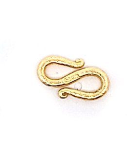S-clasp 12 mm, gold-plated satin silver  - 2
