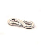 S clasp 12 mm, satin silver  - 1