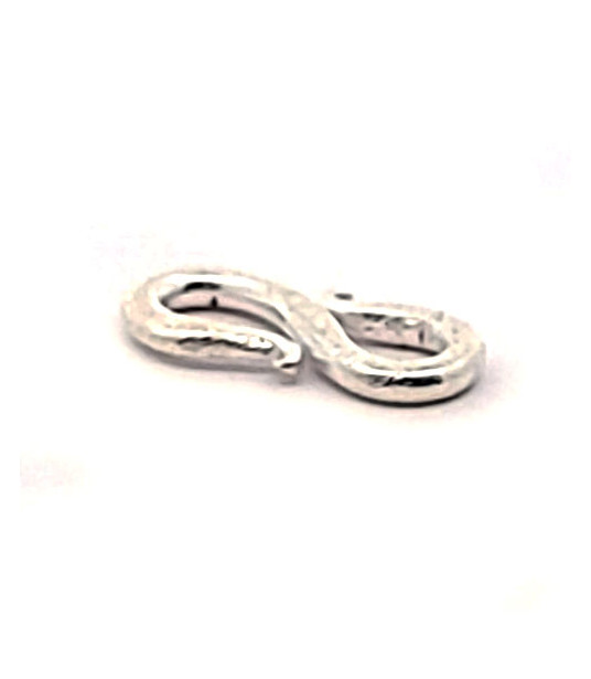 S clasp 12 mm, satin silver  - 1