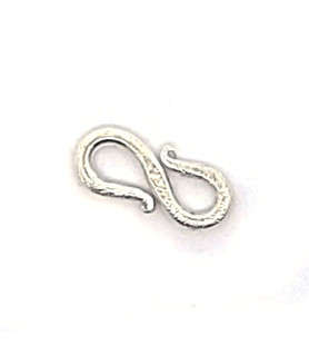 S clasp 12 mm, satin silver  - 2