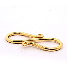 S-Clasp 30 mm, silver gold plated  - 2