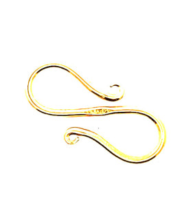 S-Clasp 30 mm, silver gold plated  - 3