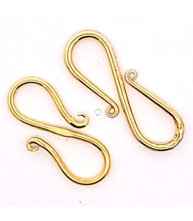 S-Clasp 30 mm, silver gold plated  - 4