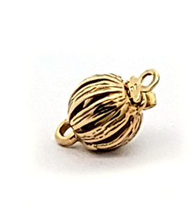 Ball clasp, silver gold-plated  - 1