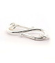 S-clasp 25 mm with eyelets, silver  - 1