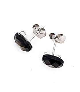 Stud earrings with mother-of-pearl Tahiti and eyelets  - 2