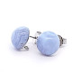 Stud earrings with chalcedony and eyelets  - 1