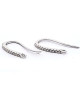 Ear hook San Remo  with zirconia, silver rhodium-plated  - 1