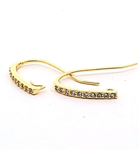 Ear hook Portofino with zirconia, gold-plated silver  - 1