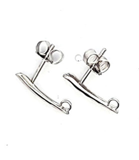 Stud earrings Rimini, silver rhodium-plated  - 2