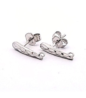 Stud earrings Rimini, silver rhodium-plated  - 1