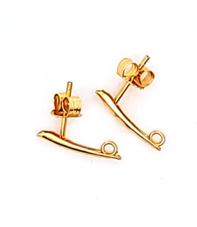 Stud earrings Rimini, silver gold-plated  - 2