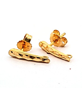 Stud earrings Rimini, silver gold-plated  - 1