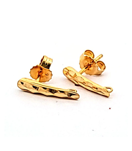 Stud earrings Rimini, silver gold-plated  - 1