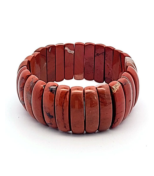 Red jasper bracelet 25 mm  - 1