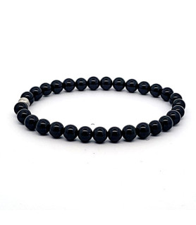 Tourmaline black (schorl) bead bracelet, 6 mm  - 2