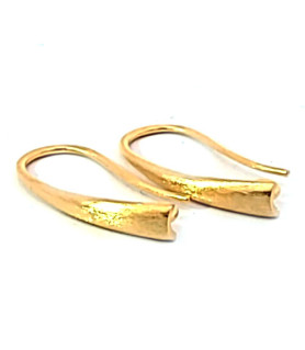Elegant ear hook, gold-plated matt silver  - 1