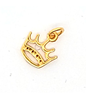 I am a queen - Crown pendant, gold-plated silver  - 2
