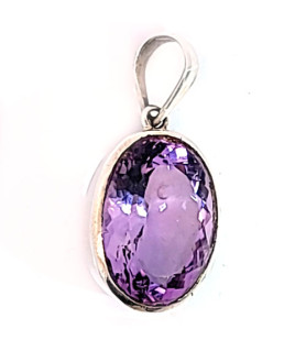 Faceted amethyst pendant  - 3