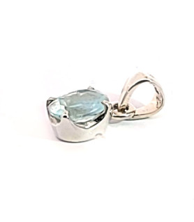 Faceted aquamarine pendant  - 1