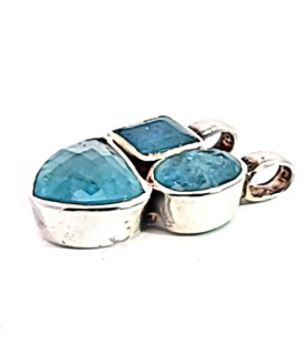 Faceted aquamarine design pendant  - 1