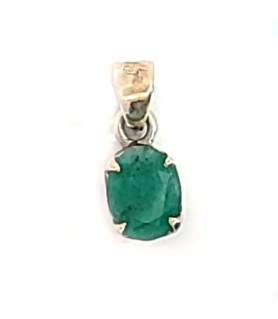 Faceted emerald pendant  - 1
