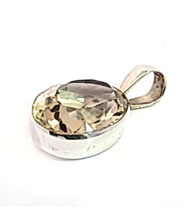 Faceted lemon quartz pendant  - 3