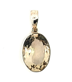 Faceted lemon quartz pendant  - 1