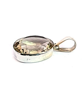 Faceted lemon quartz pendant  - 4