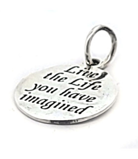 Wisdom pendant silver "Live the Life you have imagined"  - 1